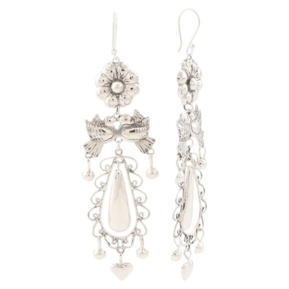 SEED & SAGE Jewelry - SEED & SAGE Made In Mexico Sterling Silver Frida Bird Earrings